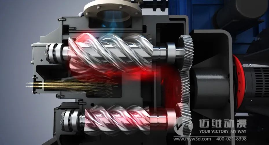 超复杂的压缩机工作原理用三维动画来解析,真的看懂了!(图5) 超复杂的压缩机工作原理用三维动画来解析,真的看懂了!(图5)