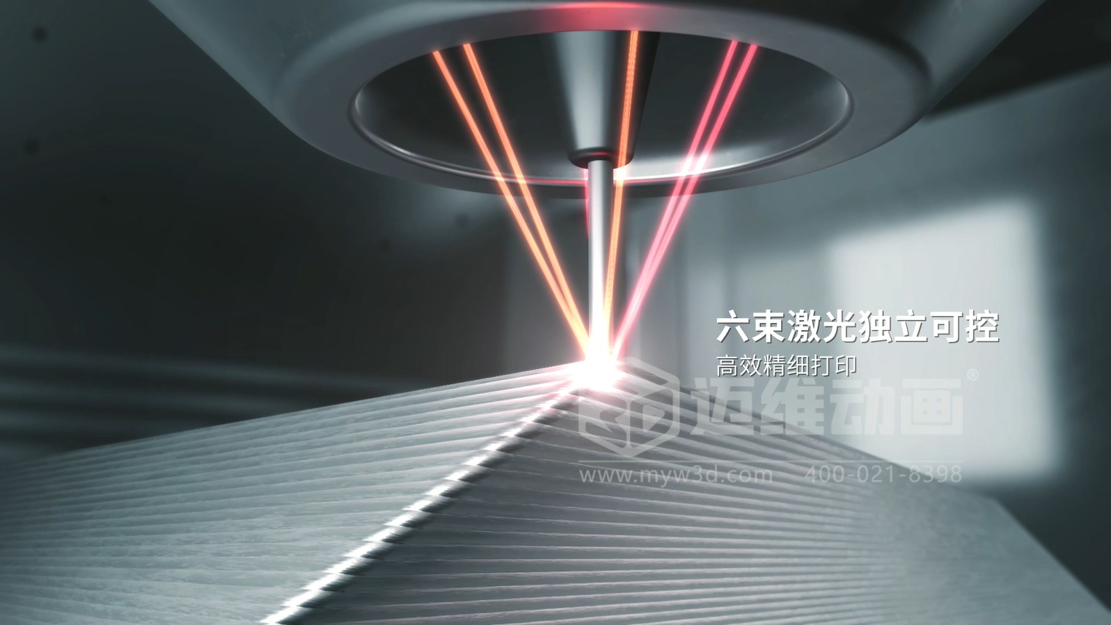 想让客户秒懂你的 3D 打印机？用三维动画展示激光送丝设备生产工艺，接单更轻松(图3)