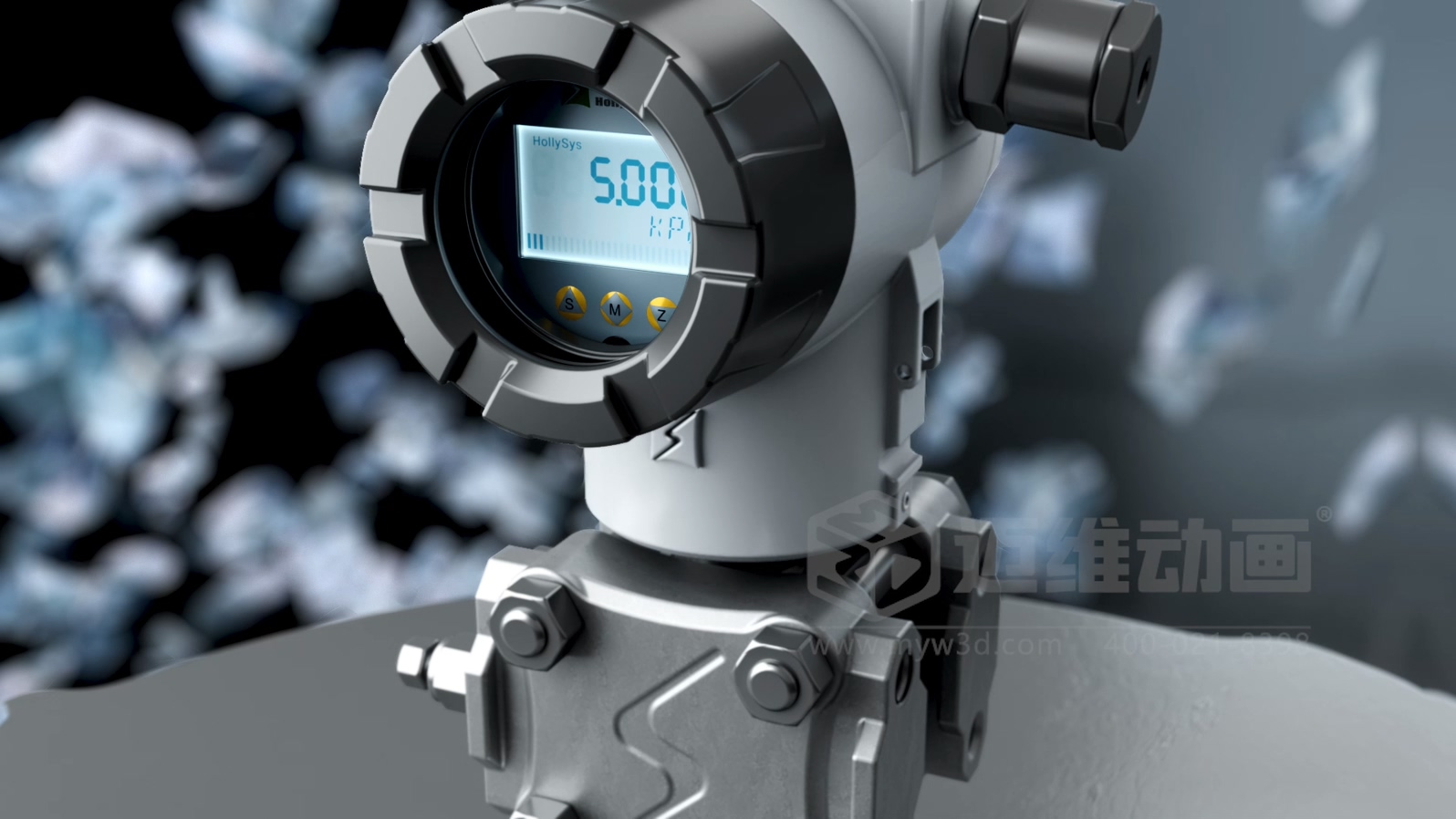 智能压力变送器三维动画(图2)