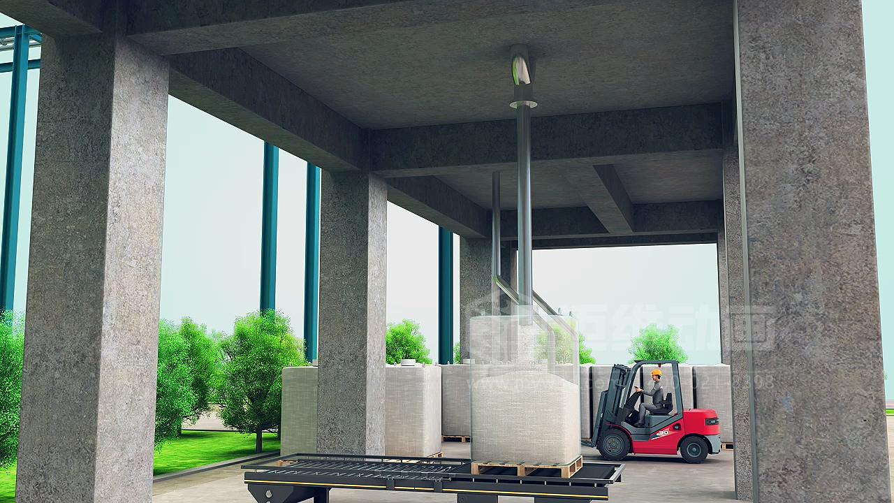 粉粒体物料处理系统三维动画(图11)