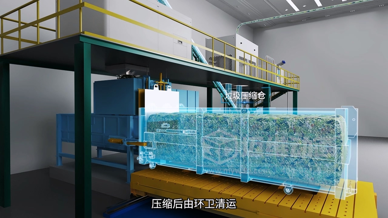 商业广场垃圾输送3D动画(图5) 商业广场垃圾输送3D动画(图5)