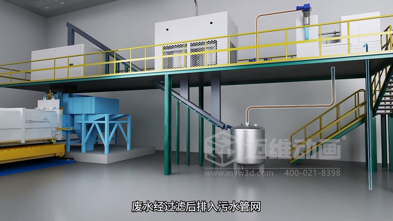 商业广场垃圾输送3D动画(图6) 商业广场垃圾输送3D动画(图6)