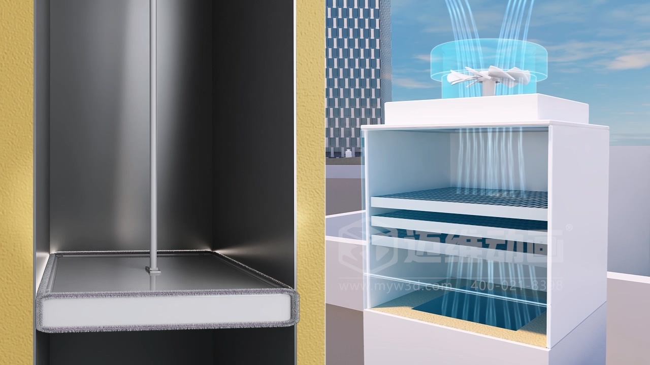 商业广场垃圾输送3D动画(图7) 商业广场垃圾输送3D动画(图7)