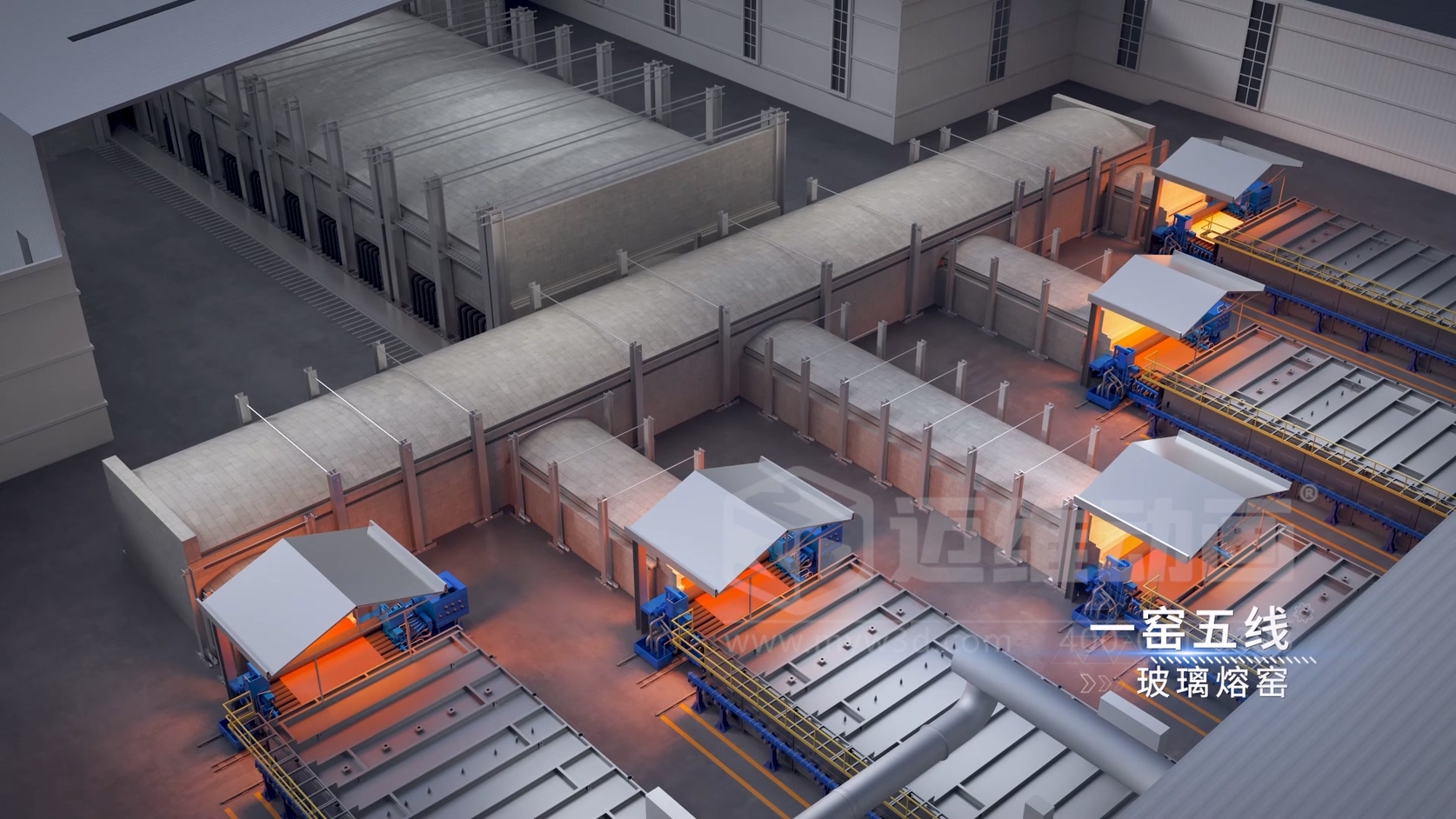 光伏玻璃生产线动画:把1600℃的核心工艺,“烧”给客户看(图2) 光伏玻璃生产线动画:把1600℃的核心工艺,“烧”给客户看(图2)