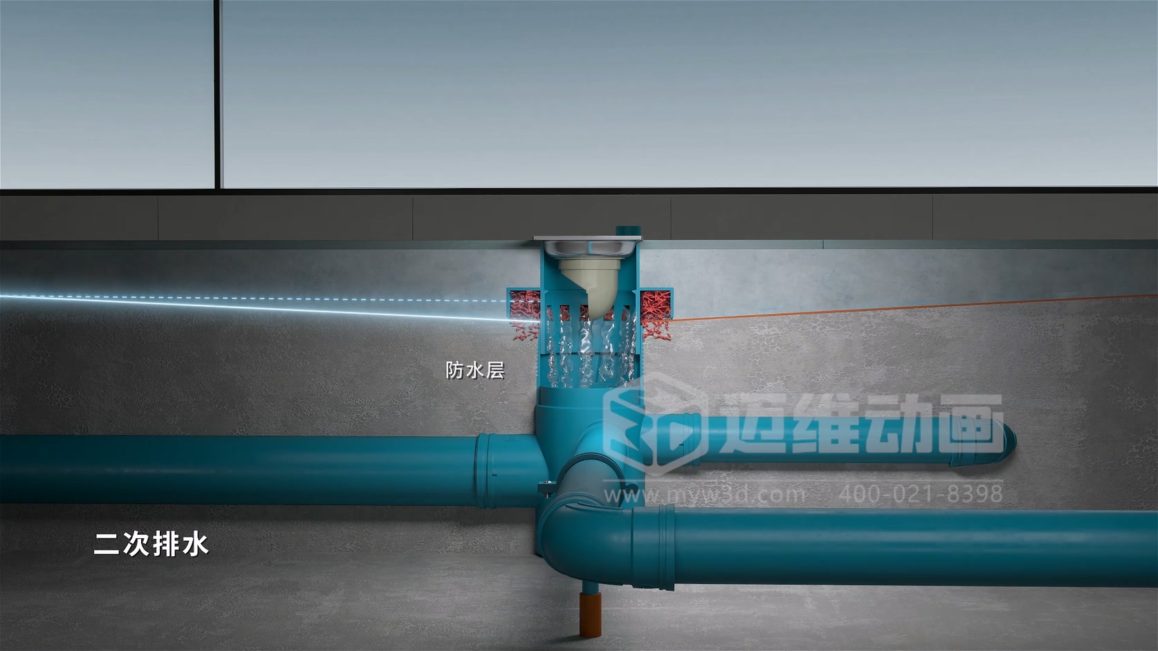 RDS速流排水系统三维动画：建材管道行业解决方案(图6)